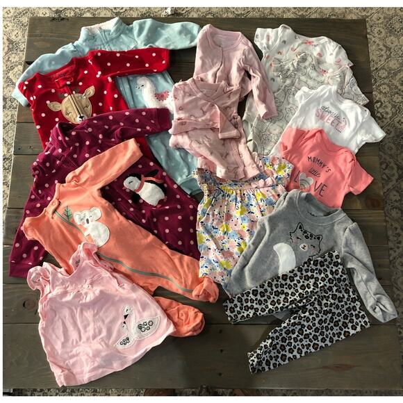 Carter's 15 piece Child of Mine baby girls outfit lot size 3-6 months - Picture 1 of 6